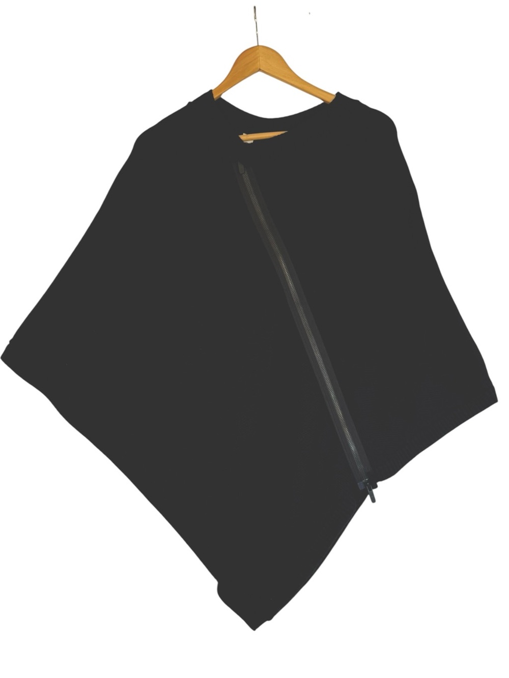 Lululemon On The Go Poncho Sweater Black Merino Wool One Size
